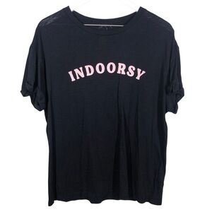 Zutter Black Indoorsy Short Sleeve Graphic Tee Size Small